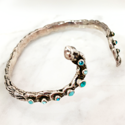 Liane Cabochon Silver Bracelet