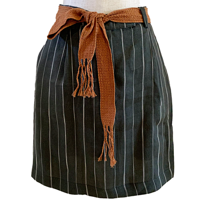 Graphic Striped Skirt