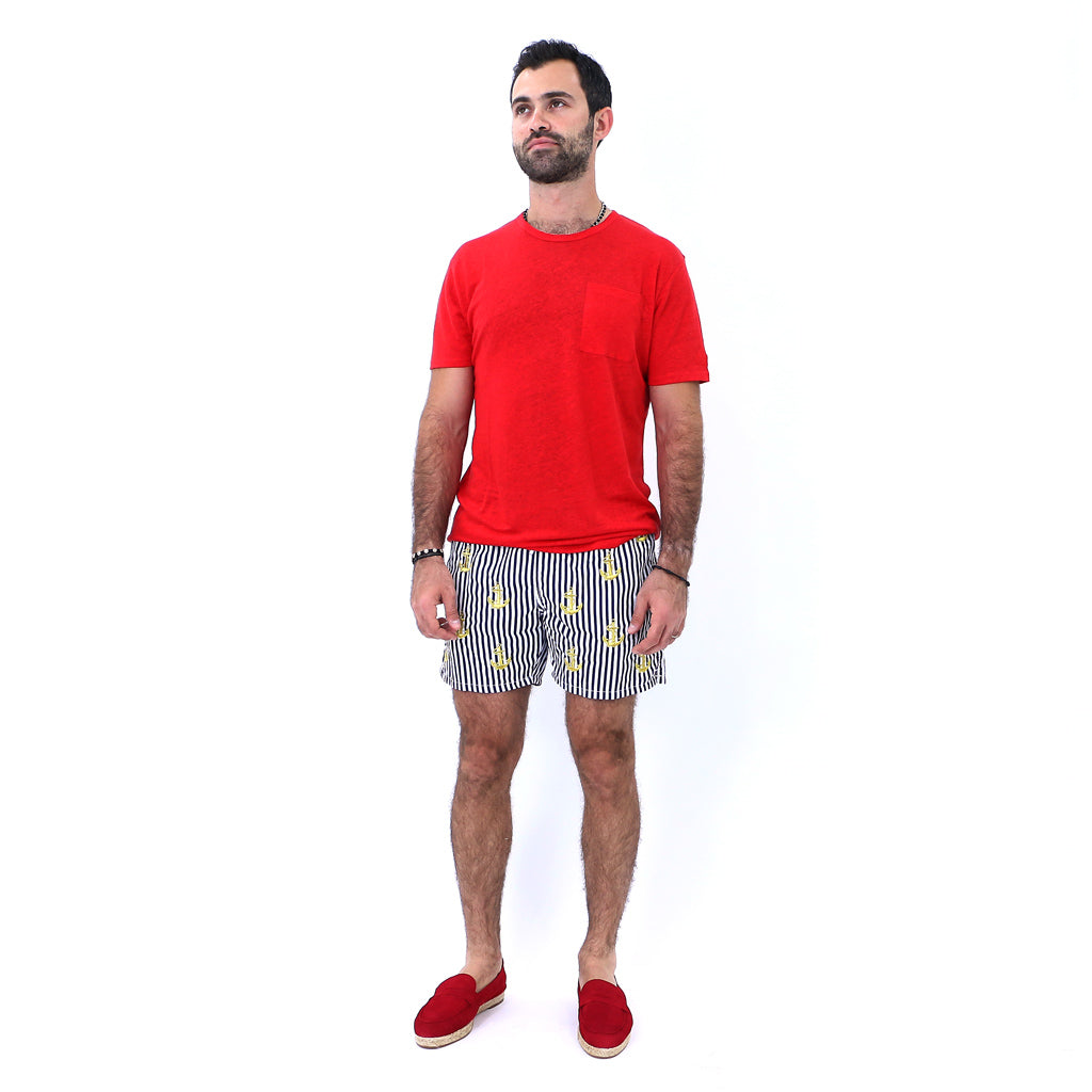 Red Suede Espadrilles