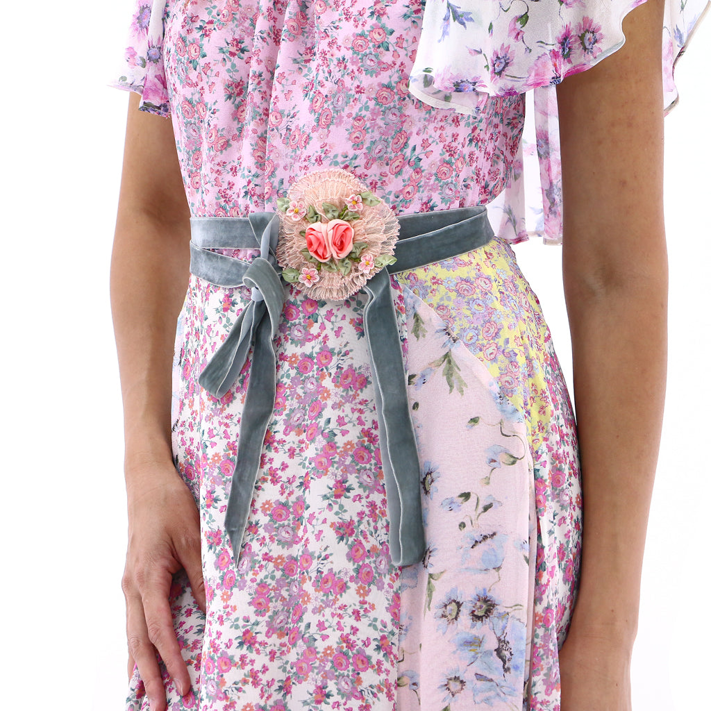Floral Tie Belt