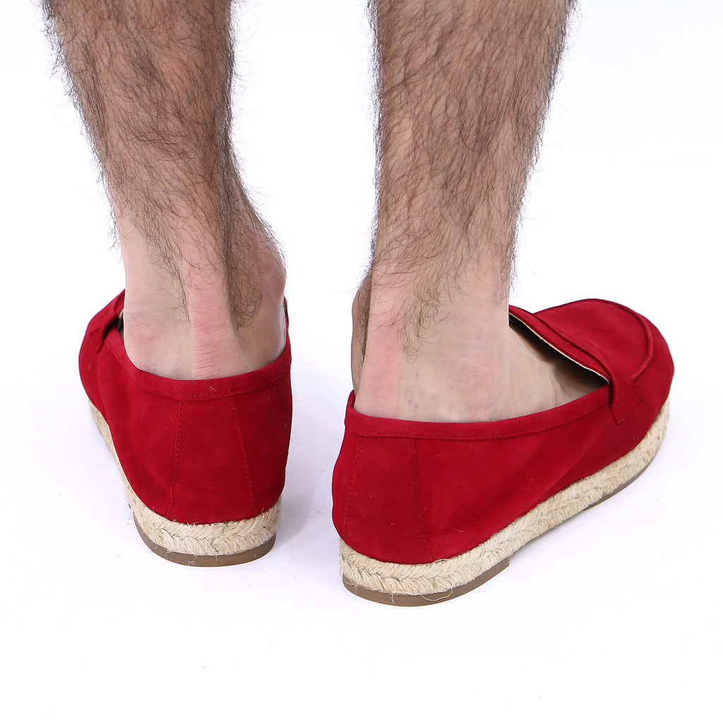 Red Suede Espadrilles