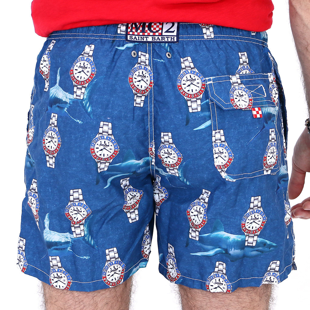 Gustavia Indigo Shark Time Swim Short