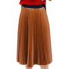 Rust Pleated Skirt