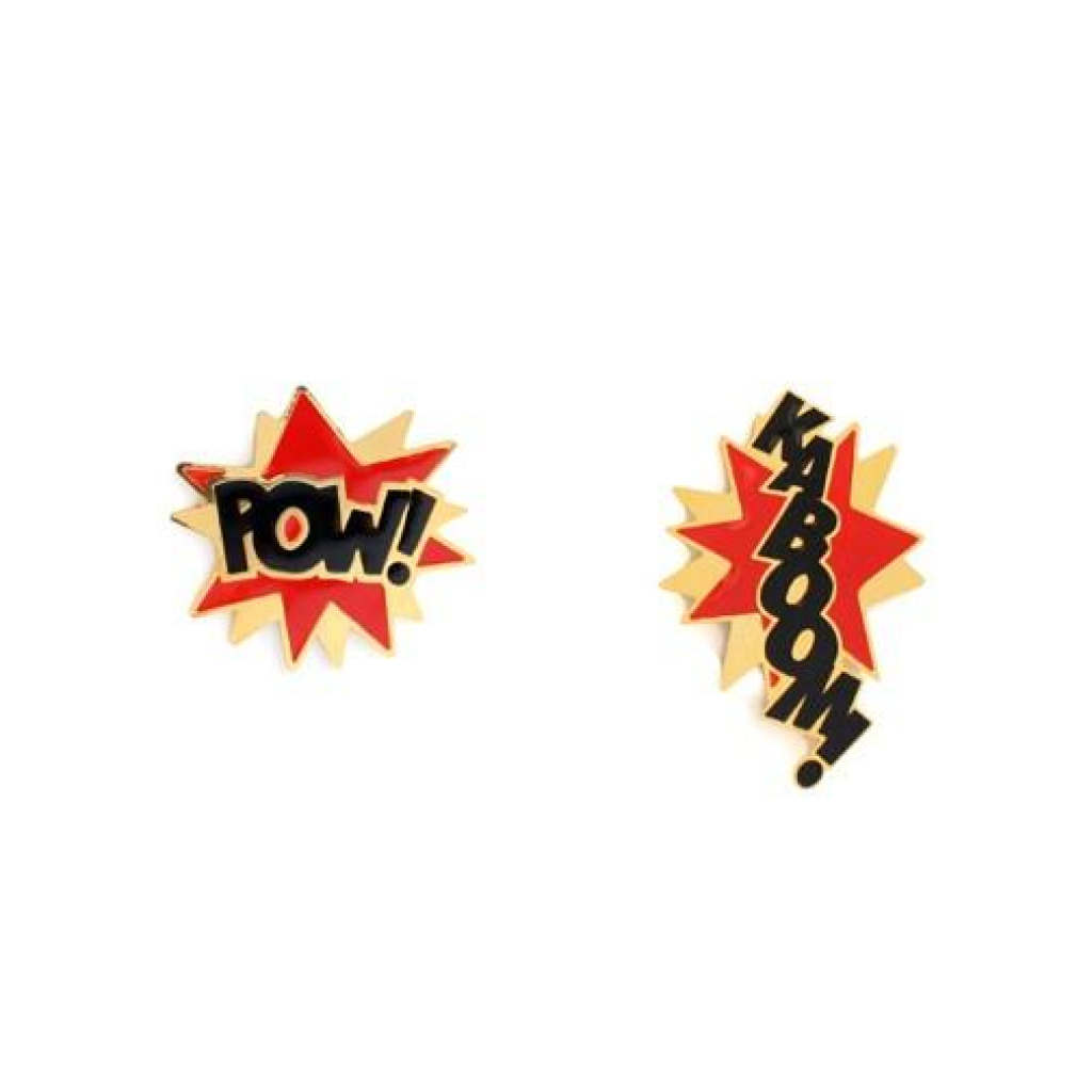 Kaboom Pow Stud Enamel DC Comics Earrings
