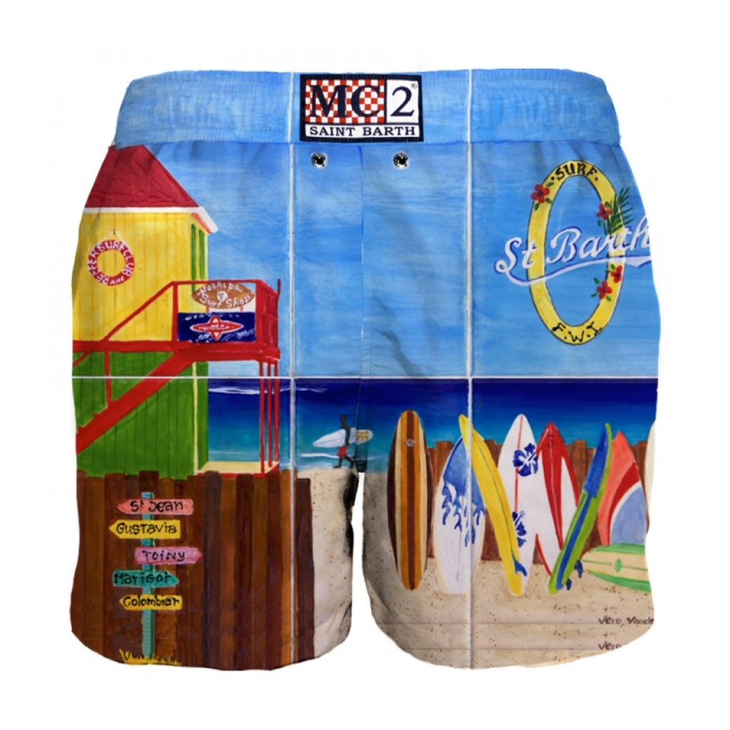 Gustavia Placed Print Lorient Surfer Swim Short