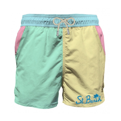 Pastel Color with Embroidery Boy Swim Short