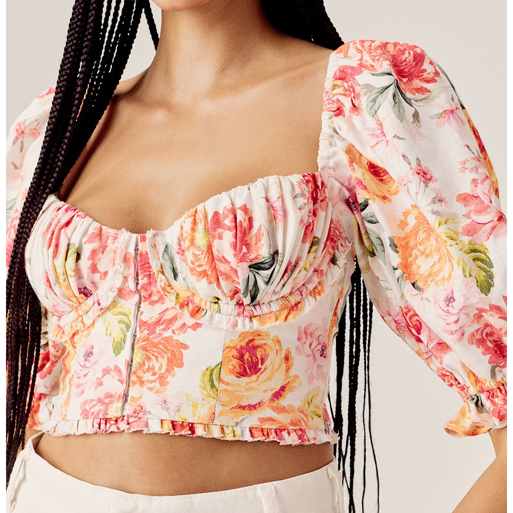Peony Cropped Blouse