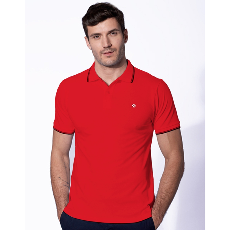 Red Piquet Polo Shirt