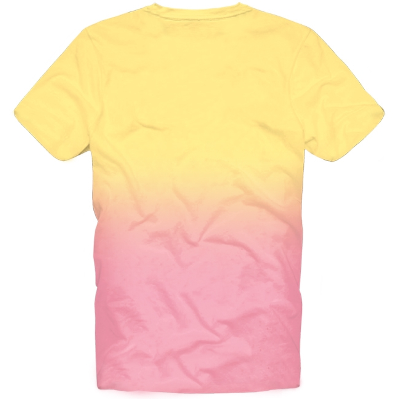 Portofino T-Shirt Man - Yellow and Pink Gradient Print