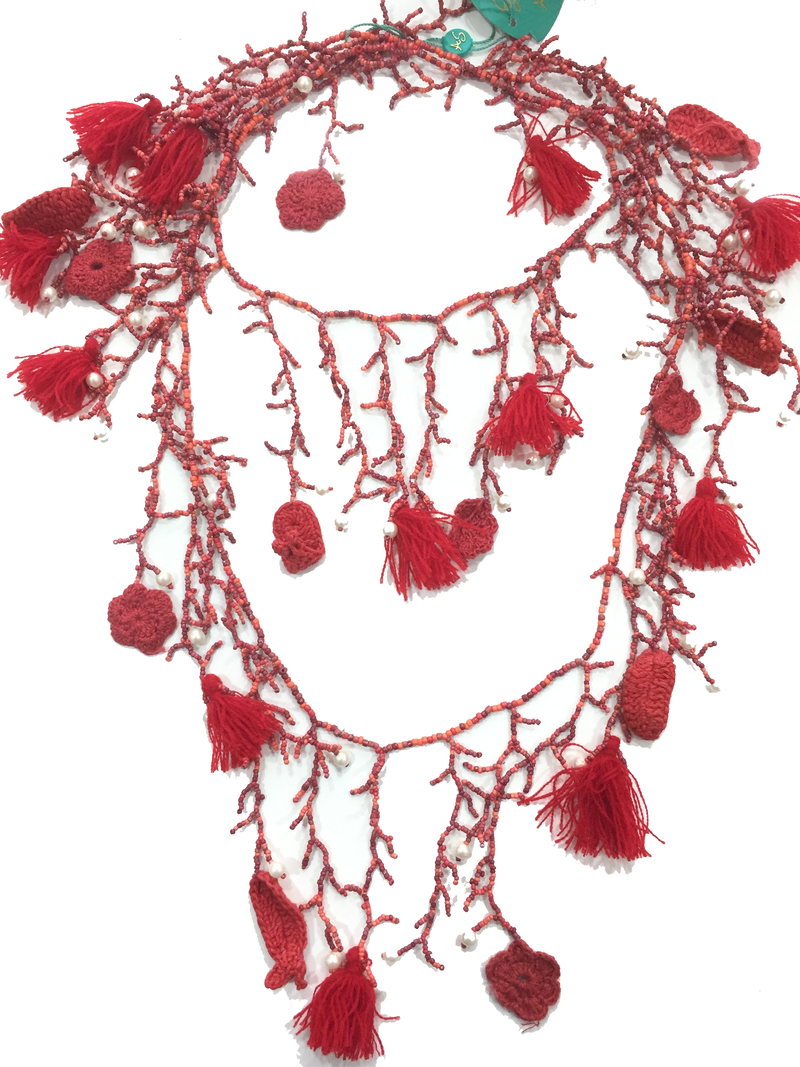 Red Coral Long Necklace