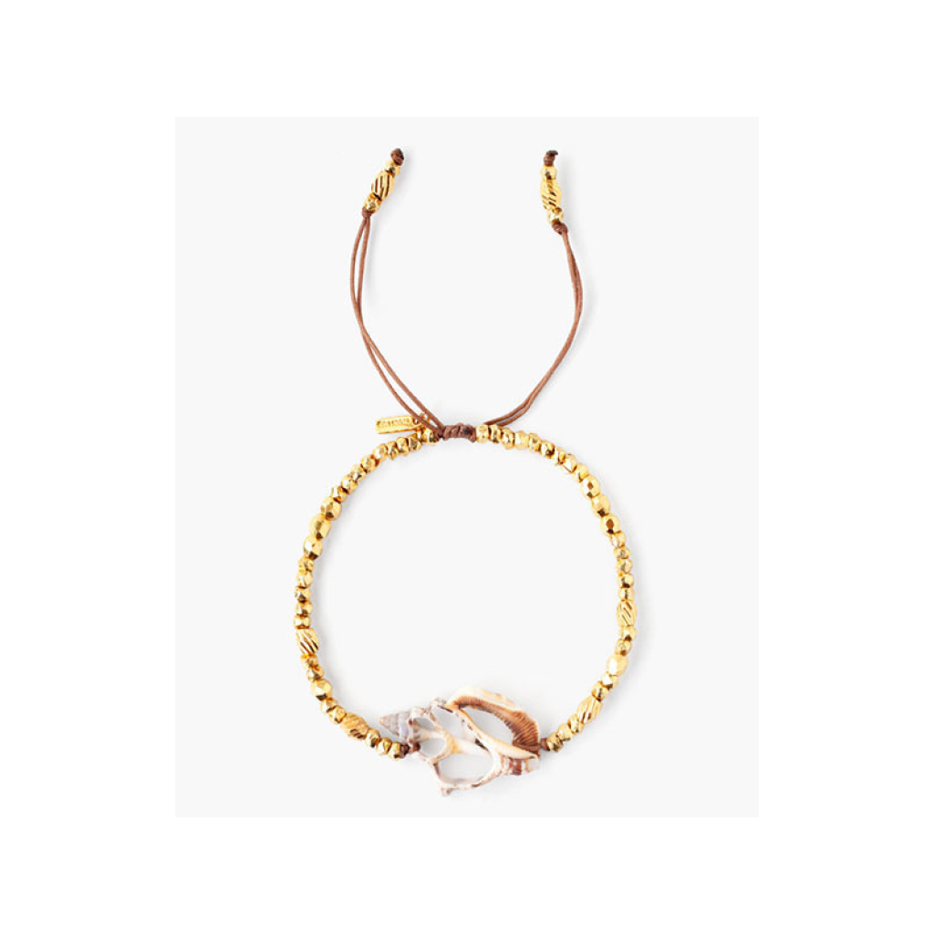 Skeleton Shell Pull Tie Bracelet
