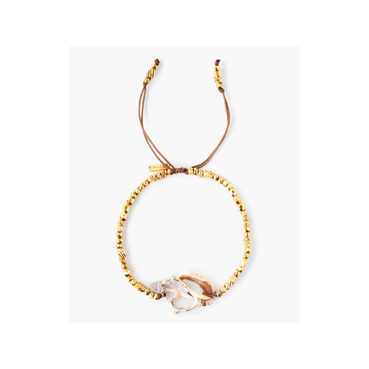 Skeleton Shell Pull Tie Bracelet