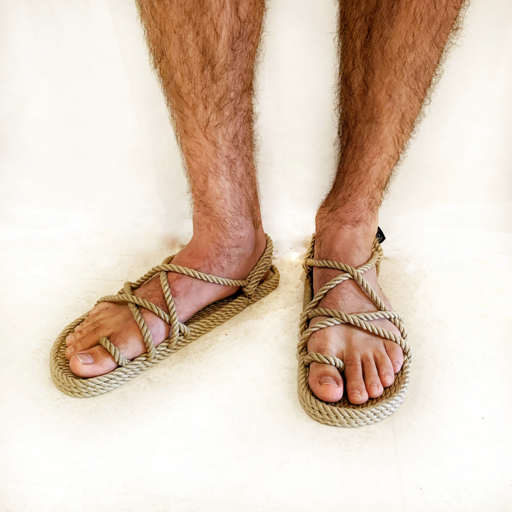 Toe Joe Rope Sandals in Camel Beige