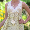 Amber Long Printed Crochet Dress