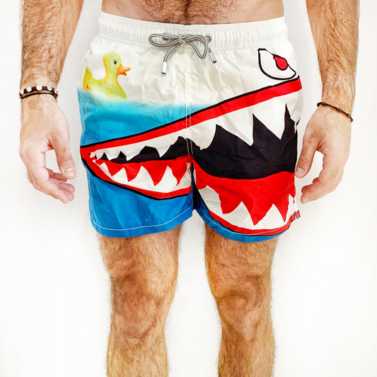Gustavia Placed Print Army Shark Swim Short