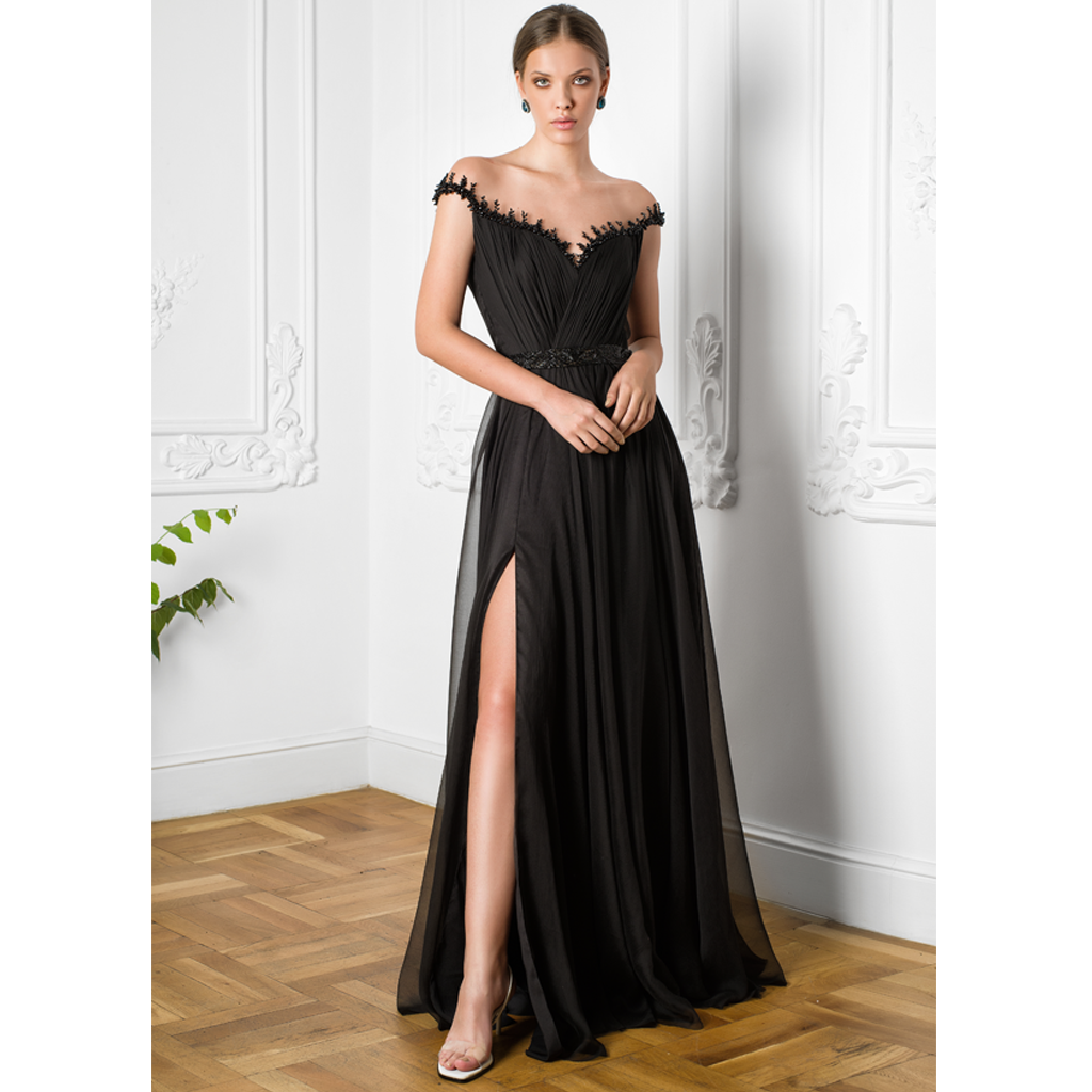 Etolia Evening Gown in Emerald