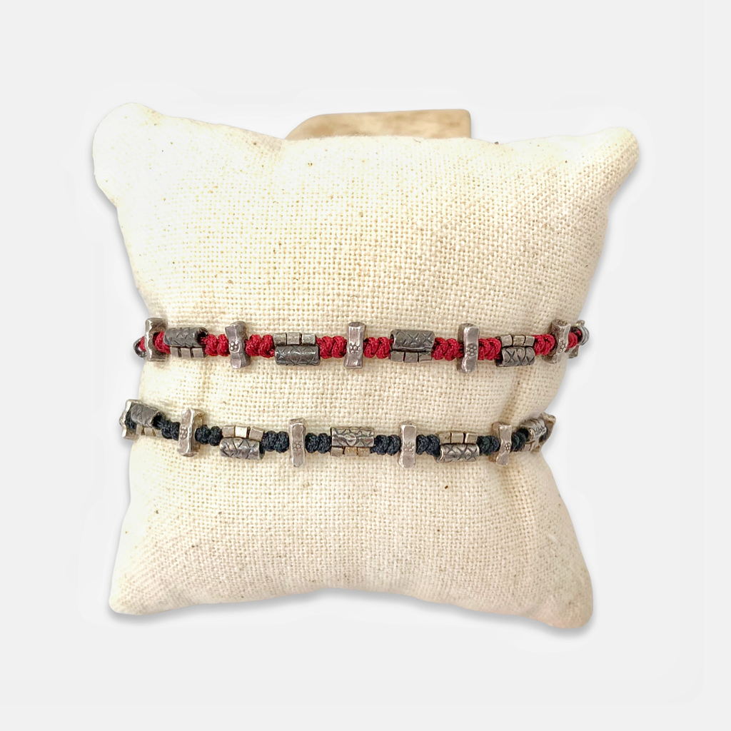 Single Silver Blocks Bracelet