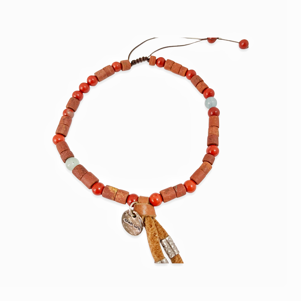 Heishi Pull Tie Men Bracelet