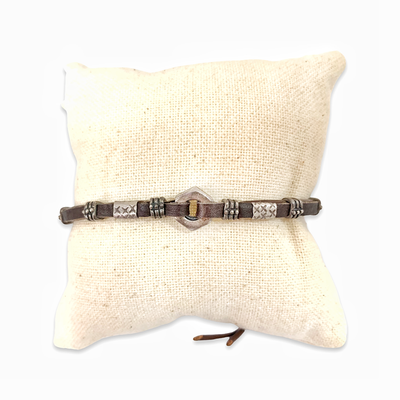 Nut Single Leather Wrap Bracelet