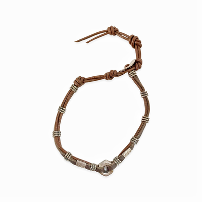 Nut Single Leather Wrap Bracelet