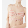 Tahiti Striped Tie-Front Bikini Top