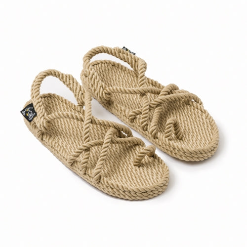Toe Joe Rope Sandals in Camel Beige