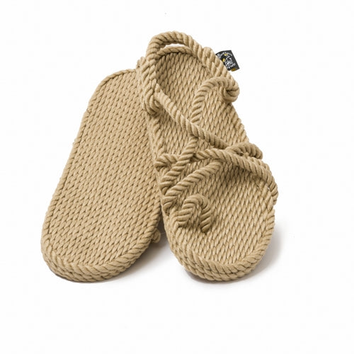 Toe Joe Rope Sandals in Camel Beige
